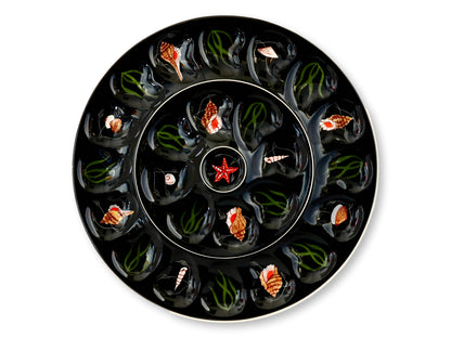 Quimper Guy Trévoux Black Oyster Service