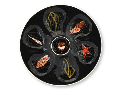 Quimper Guy Trévoux Black Oyster Service