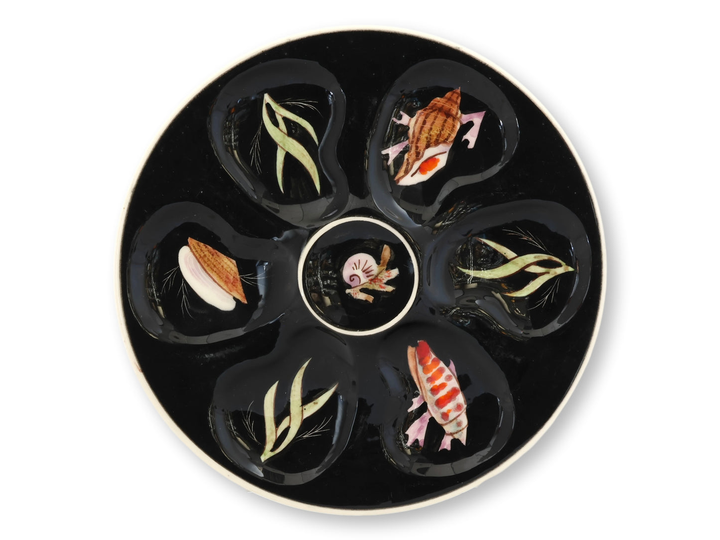 Quimper Guy Trévoux Black Oyster Service