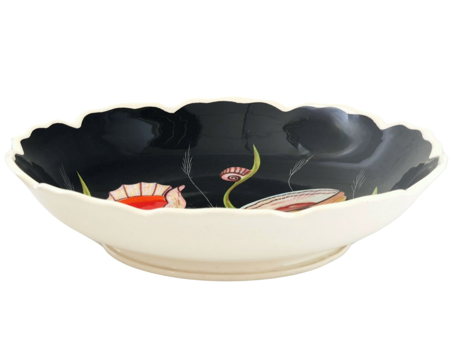 Henriot Quimper Guy Trévoux Black Serving Bowl