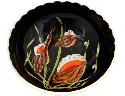 Henriot Quimper Guy Trévoux Black Serving Bowl