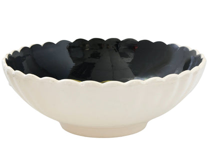 Henriot Quimper Guy Trévoux Black Serving Bowl