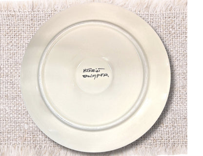 Henriot Quimper Guy Trivoux Black Oyster Plate