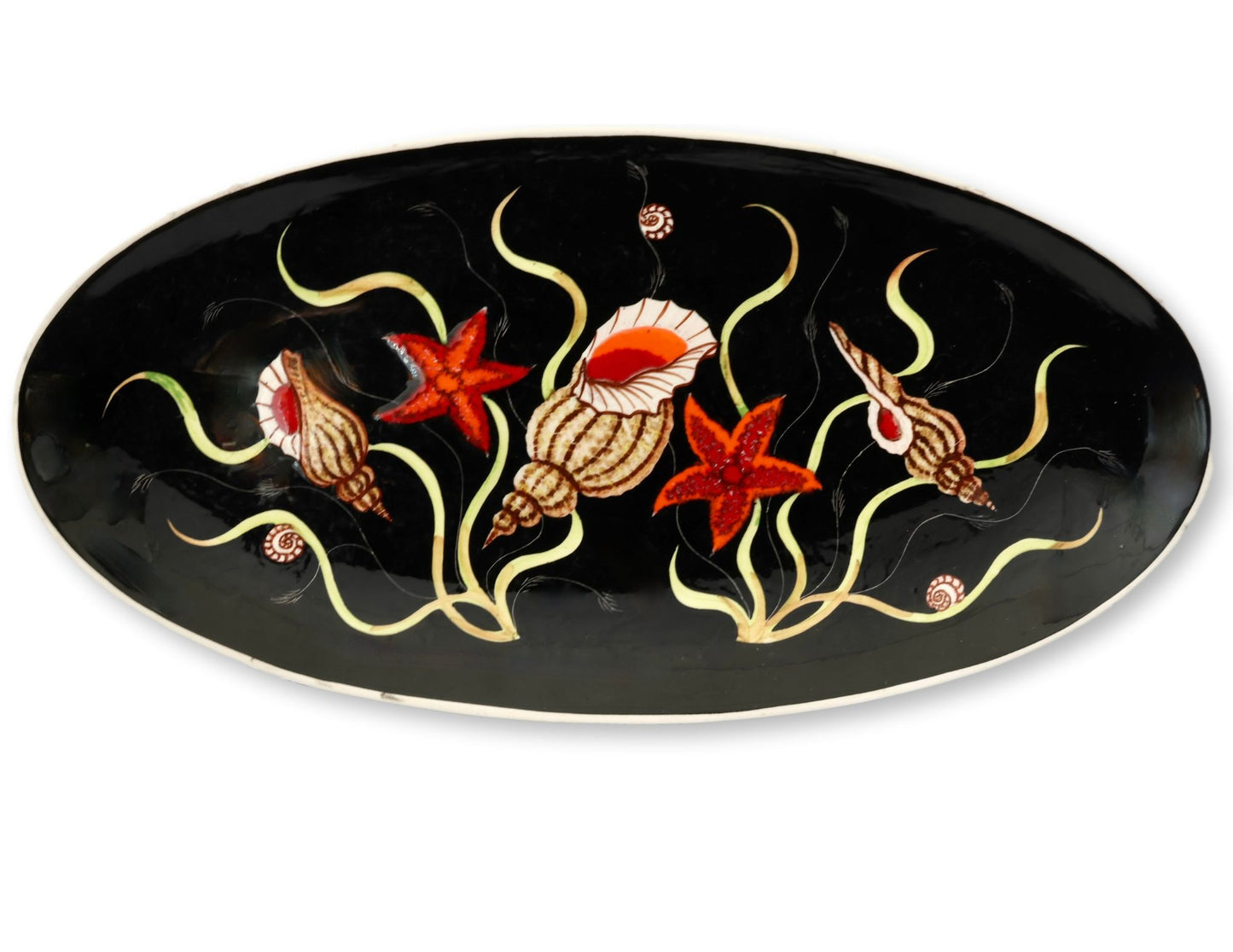 Quimper Guy Trévoux Black Serving Set, 11 Pieces
