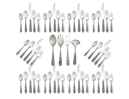 Godinger Olde Bouquet Flatware Service for 10 with Serving Pieces