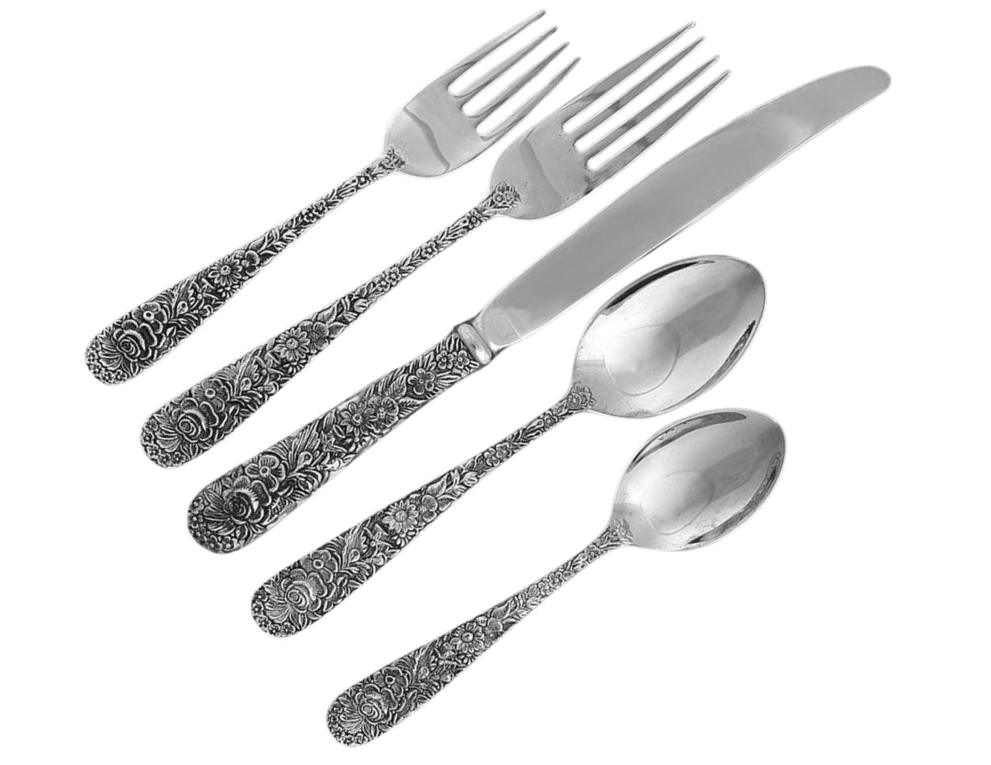 Godinger Olde Bouquet Flatware Service for 10 with Serving Pieces