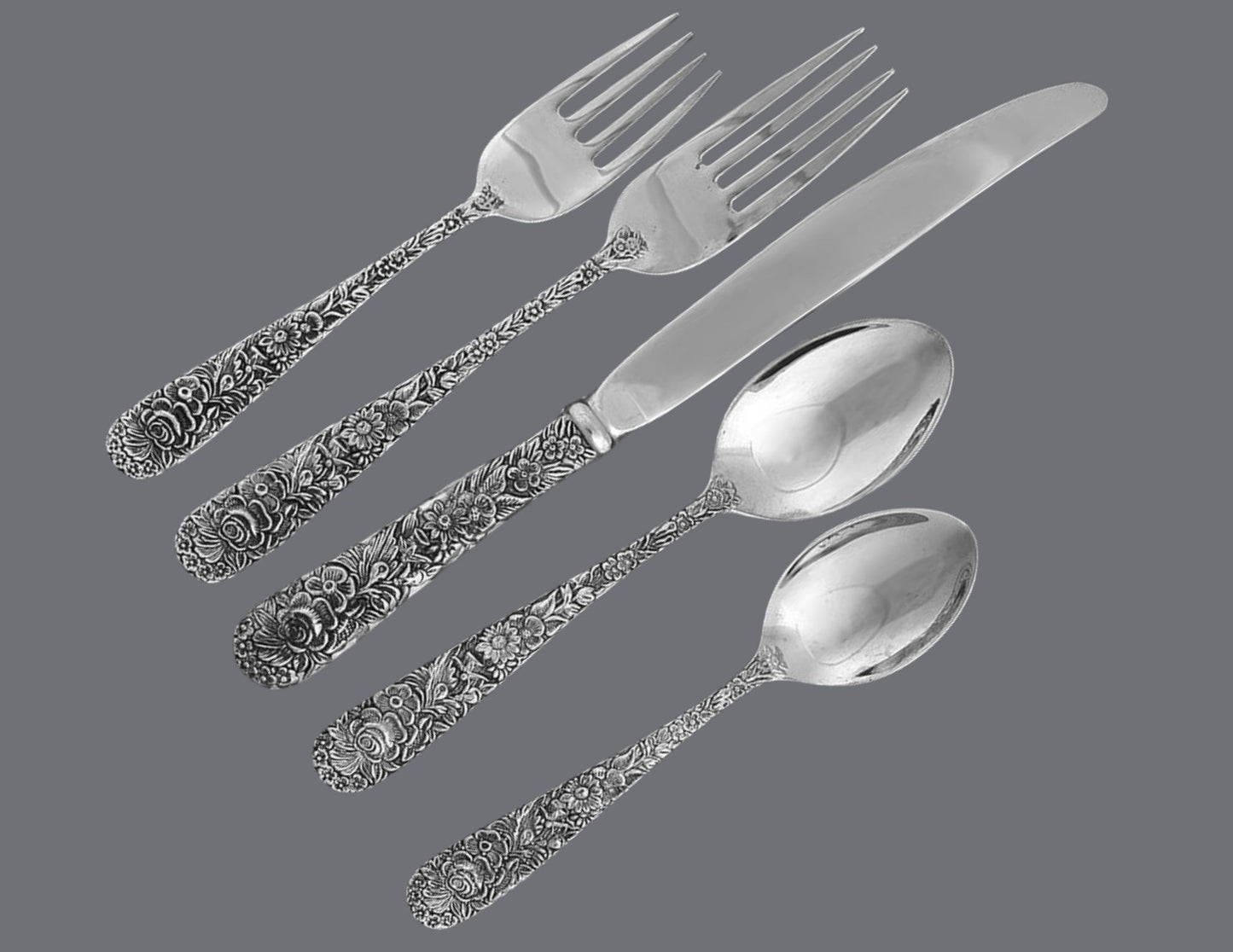 Godinger Olde Bouquet Flatware Service for 10 with Serving Pieces