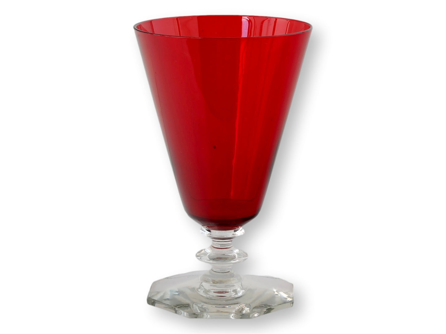 Ruby Red Mid-Century Stemware, Set of 8