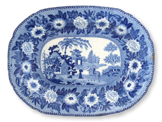 Antique English Rogers Elephant Transferware Platter