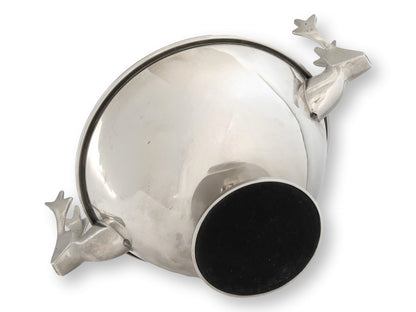 Vintage Silverplate Reindeer-Handle Holiday Bowl