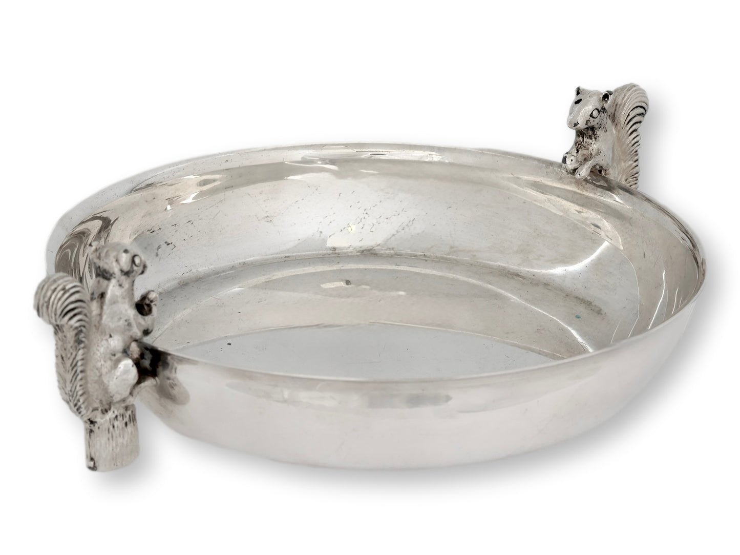 Midcentury English Double Squirrel Serving Dish