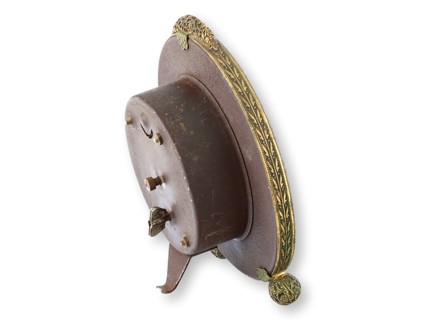 Vintage English Filigree Petite Pointe Boudoir Alarm Clock