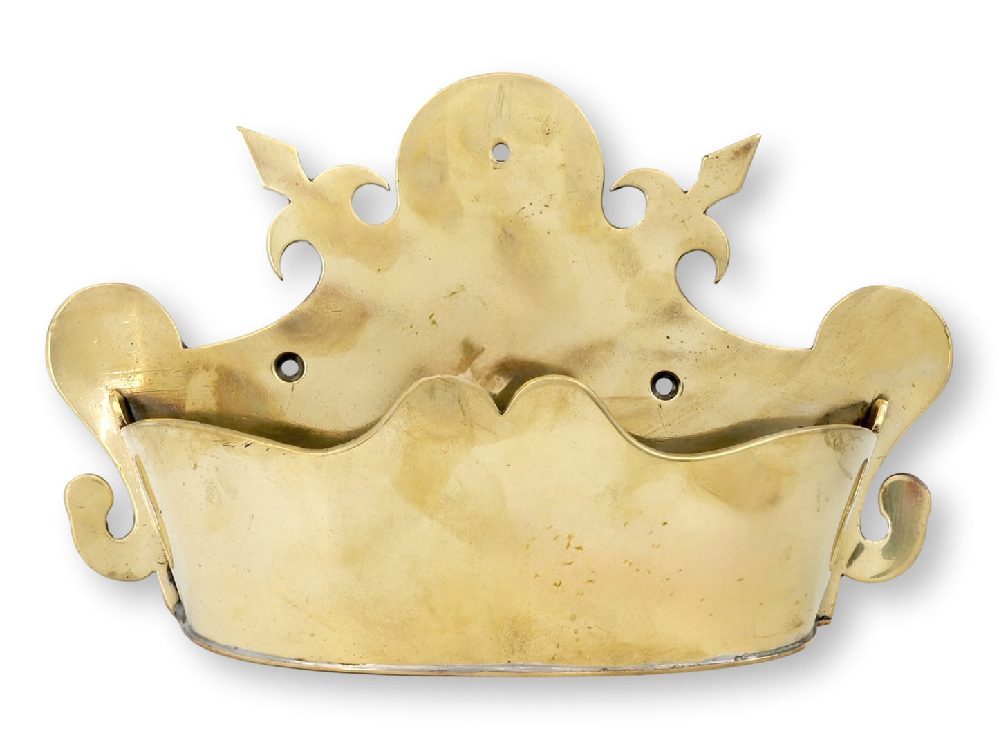 Victorian Brass Crown Wall Pocket