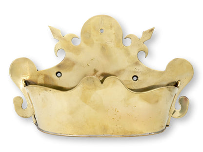 Victorian Brass Crown Wall Pocket