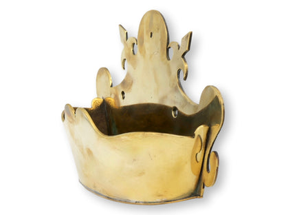 Victorian Brass Crown Wall Pocket