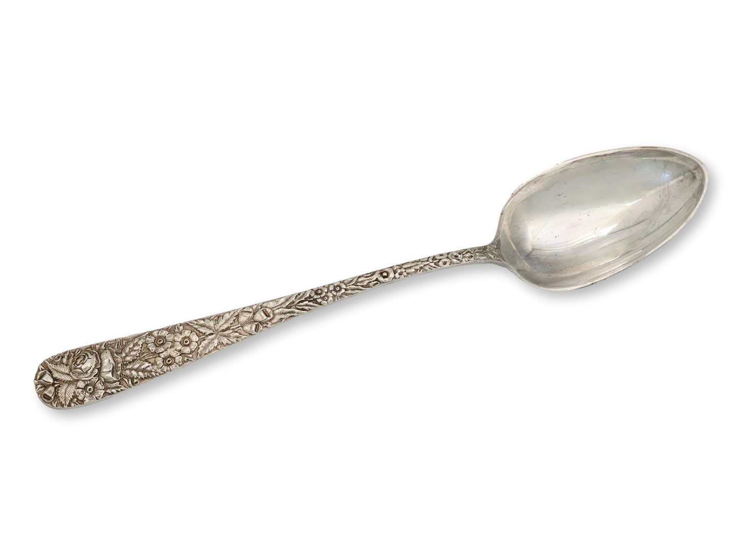 Kirk Stieff Repousse Sterling Silver 12" Basting Serving Spoon