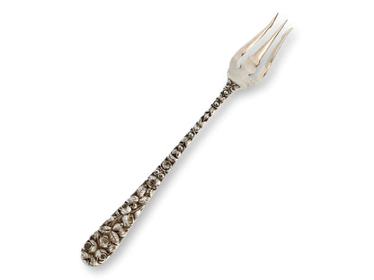 Antique Schofield Baltimore Rose Sterling Silver Pickle Fork