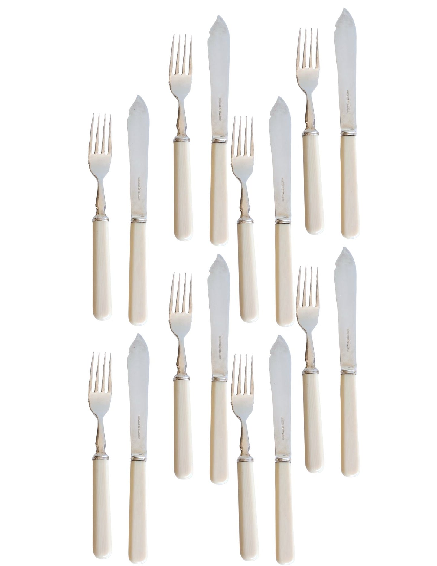 Mappin & Webb Midcentury Fish Cutlery Service for 8