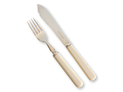 Mappin & Webb Midcentury Fish Cutlery Service for 8