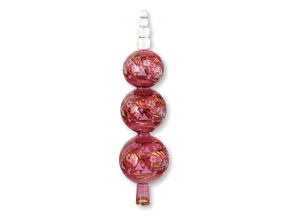 Vintage Bohemian Cranberry Christmas Tree Topper