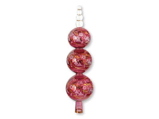 Vintage Bohemian Cranberry Christmas Tree Topper