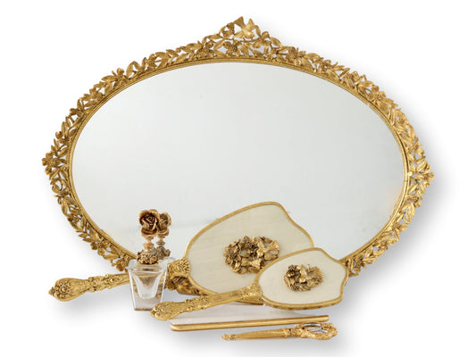 Midcentury Mirror & Vanity Set