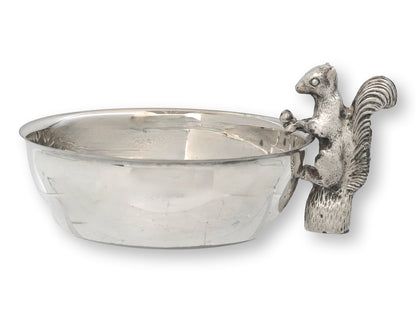Midcentury English Silverplate Squirrel Trinket Dish