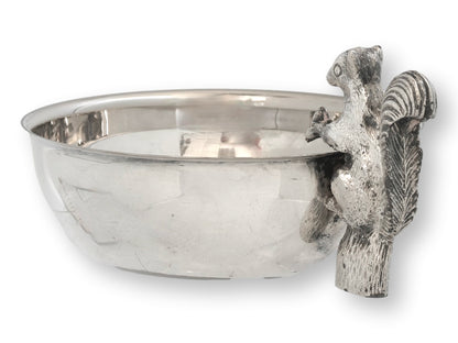 Midcentury English Silverplate Squirrel Trinket Dish