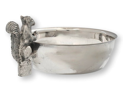 Midcentury English Silverplate Squirrel Trinket Dish