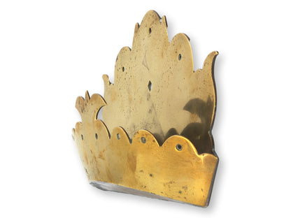 Victorian Brass Crown Wall Pocket