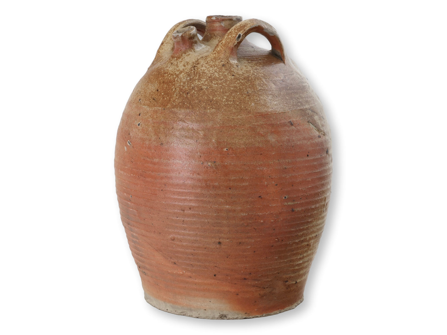 Antique French Glazed Terracotta Confit Jug
