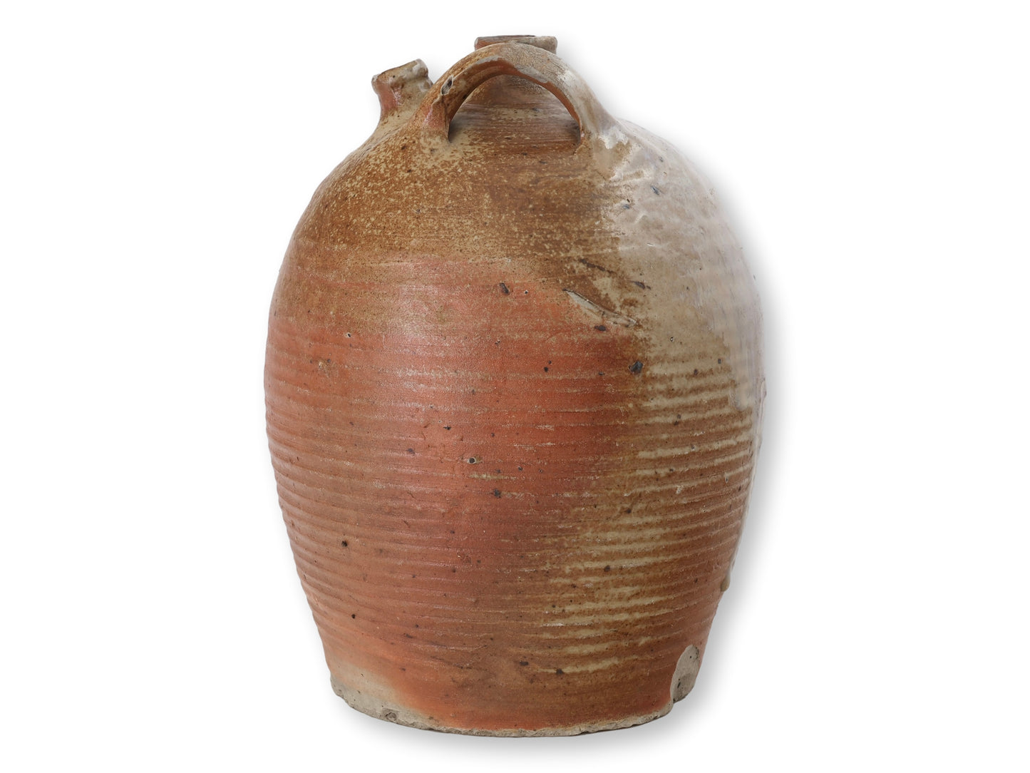 Antique French Glazed Terracotta Confit Jug