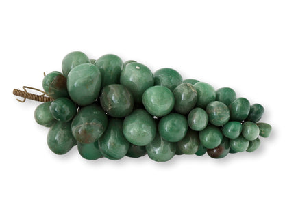 Large Italian Green Stone Grape Cluster Sculpture