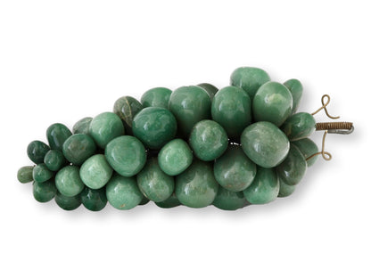 Large Italian Green Stone Grape Cluster Sculpture