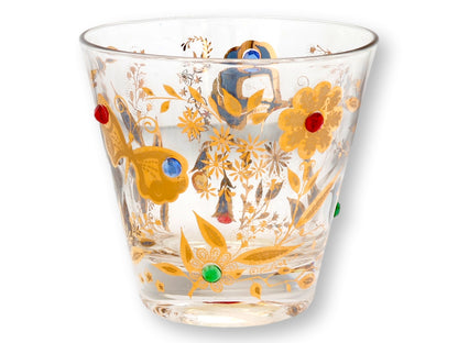 Culver "Birds & Butterflies" Jeweled Glasses, Set of 8