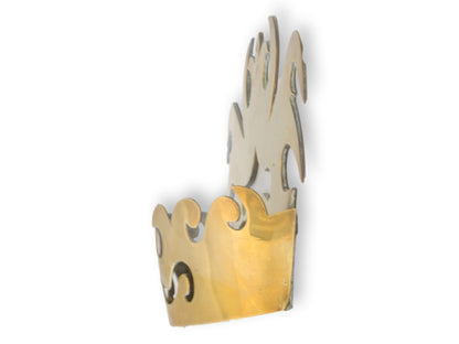 Victorian Brass Crown Wall Pocket