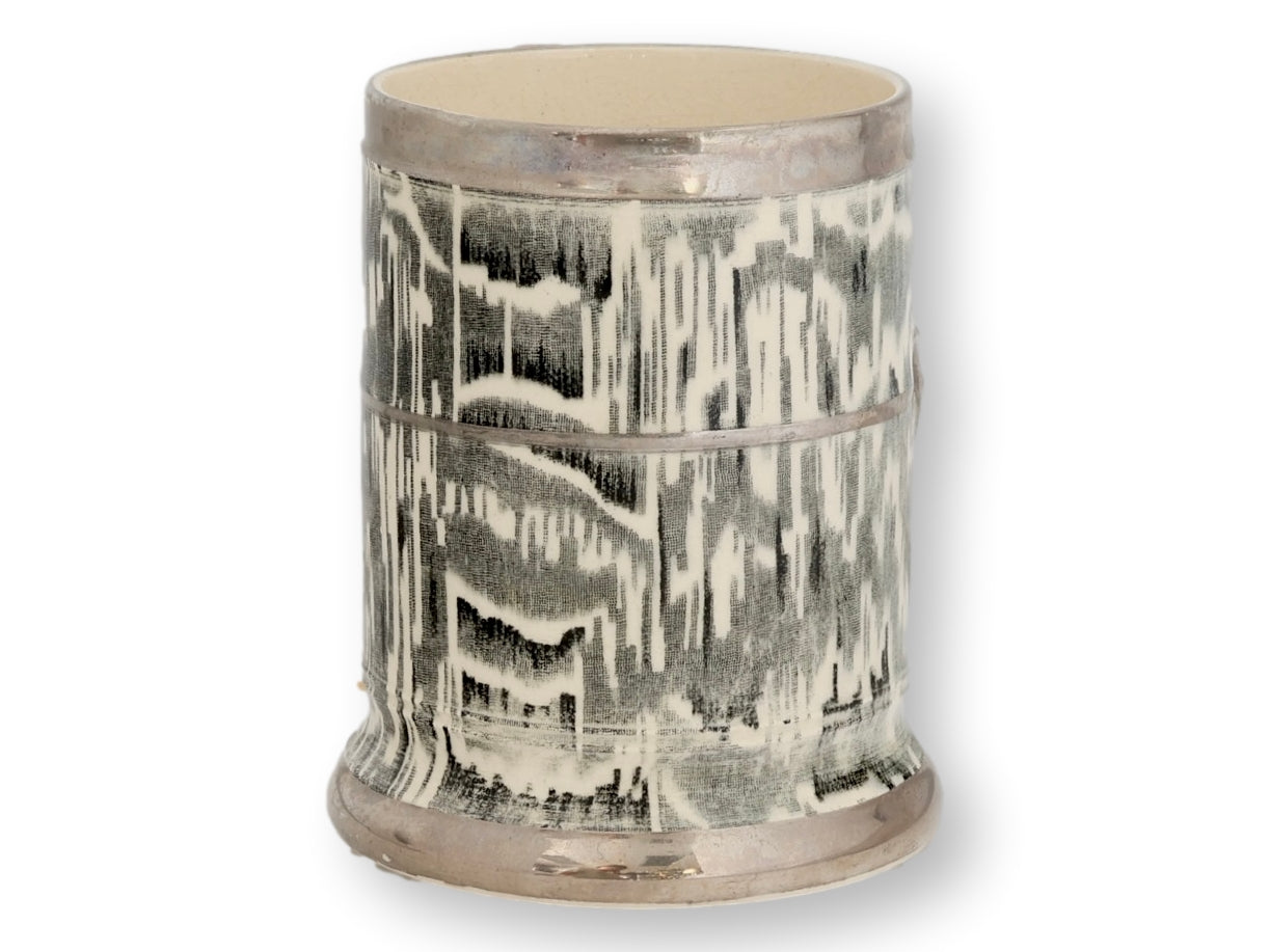 Arthur Wood Faux Bois Ale Mug with Silver Mounts
