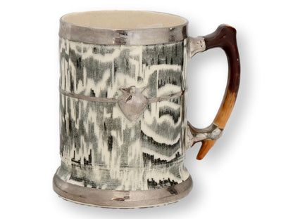 Arthur Wood Faux Bois Ale Mug with Silver Mounts
