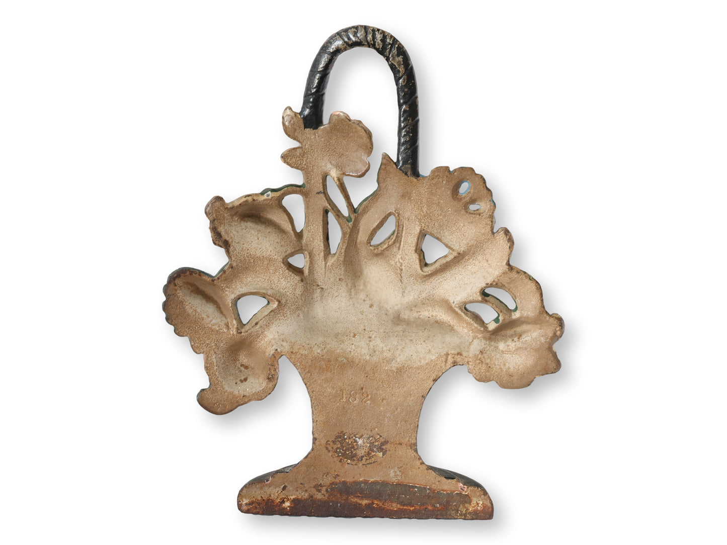 American Cast Iron Flower Basket Doorstop