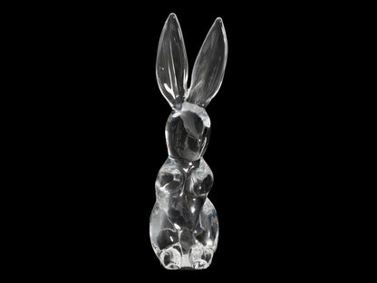 Large French Daum Crystal Rabbit