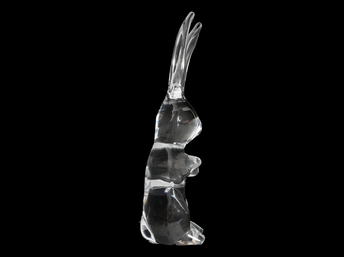 Large French Daum Crystal Rabbit