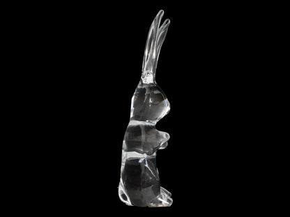 Large French Daum Crystal Rabbit
