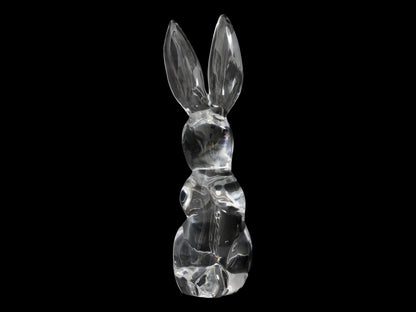 Large French Daum Crystal Rabbit