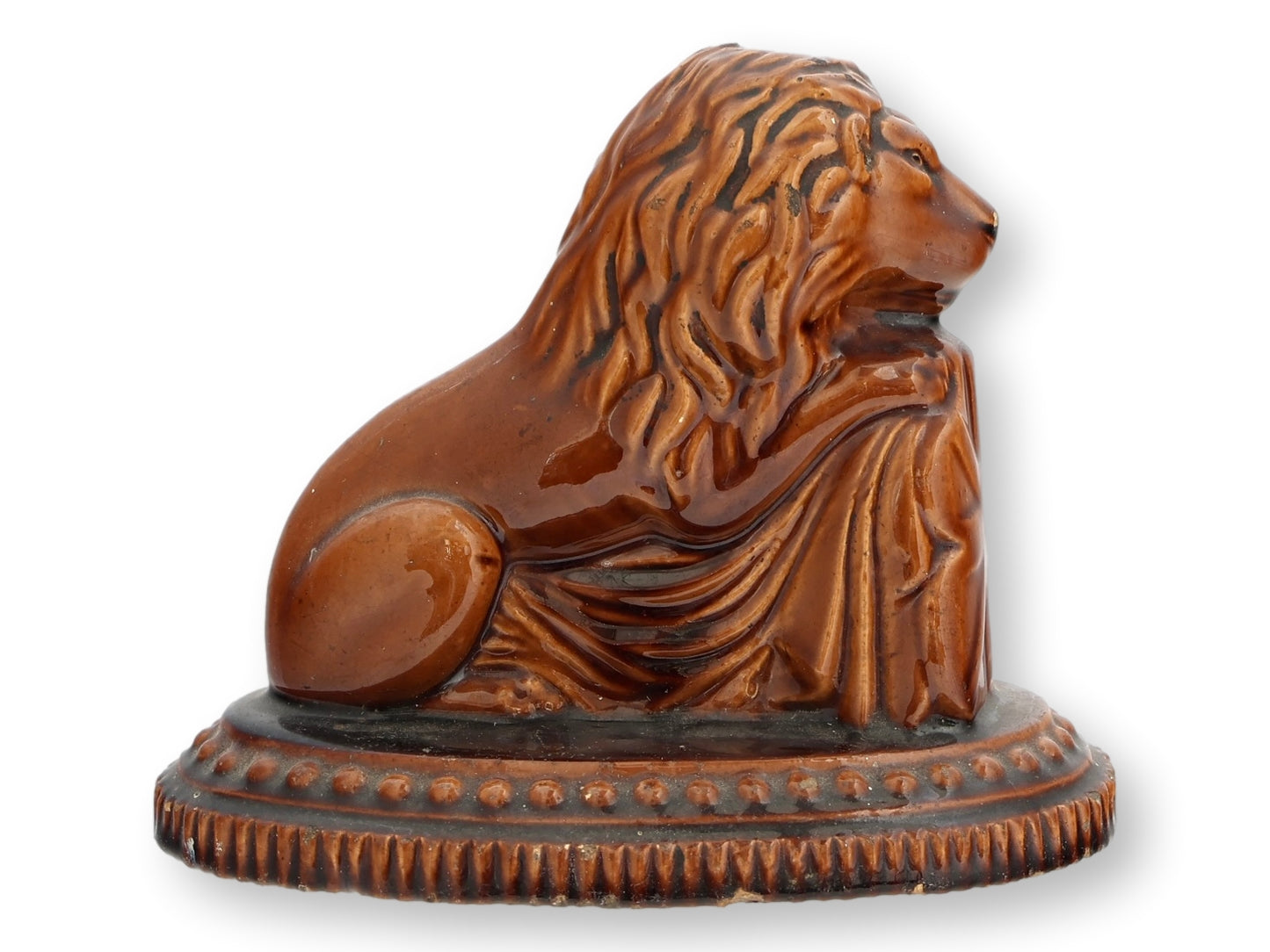 Early 19th Rockingham Glaze Lion