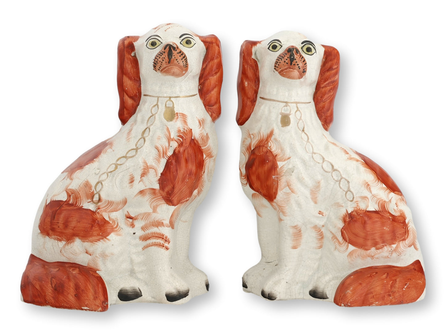 c. 1870s English Victorian 8.5" King Charles Spaniel Dogs
