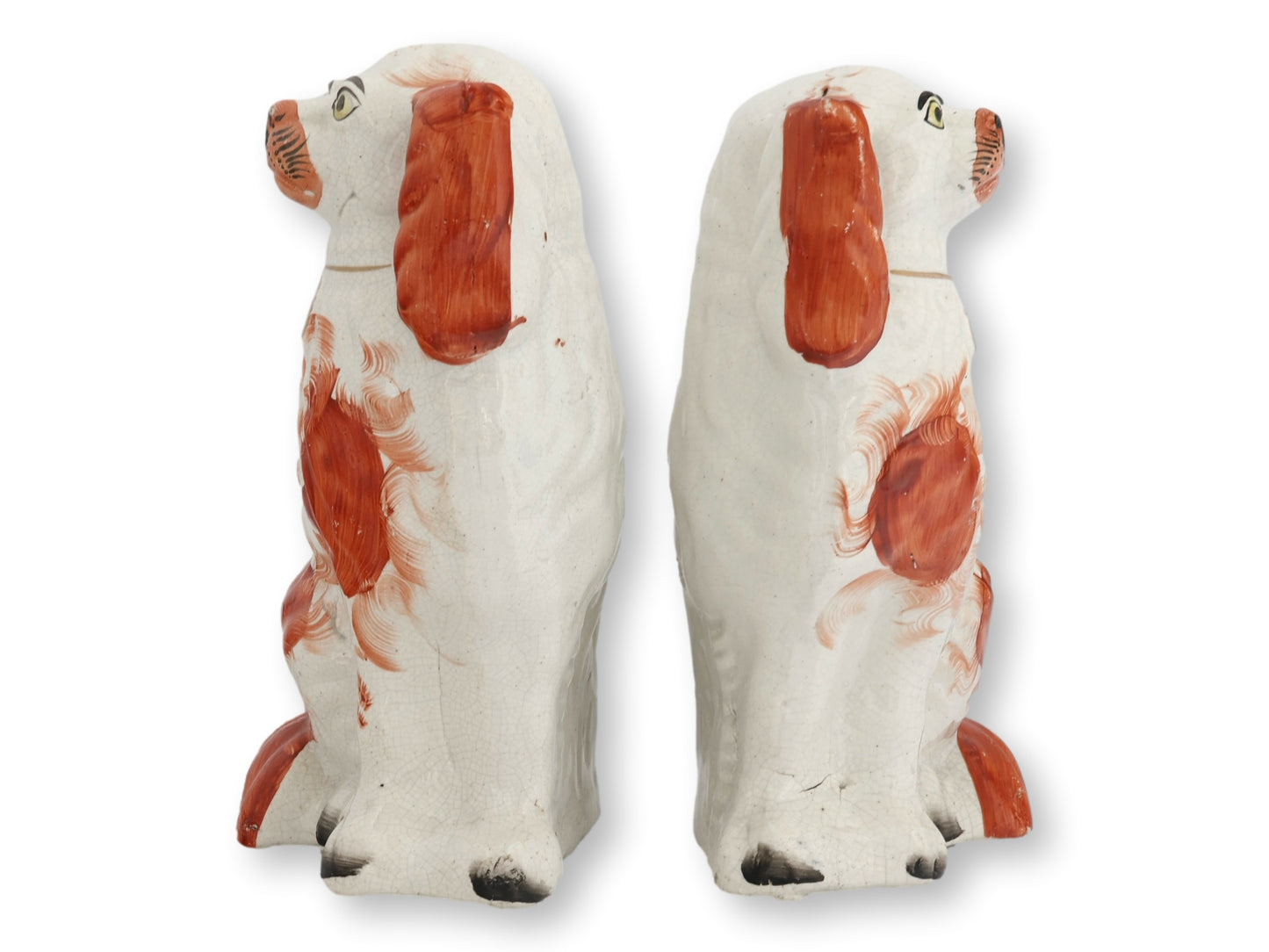 c. 1870s English Victorian 8.5" King Charles Spaniel Dogs
