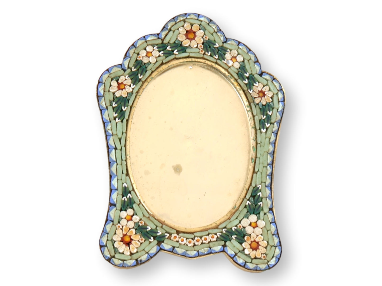 Large Midcentury Italian Micromosaic Picture Frame for Neiman Marcus