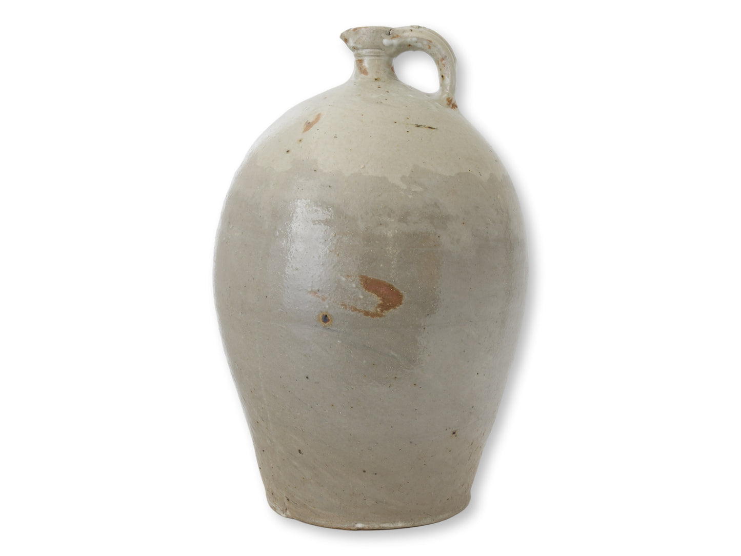 Large Antique French Glazed Terracotta Jug
