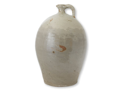 Large Antique French Glazed Terracotta Jug