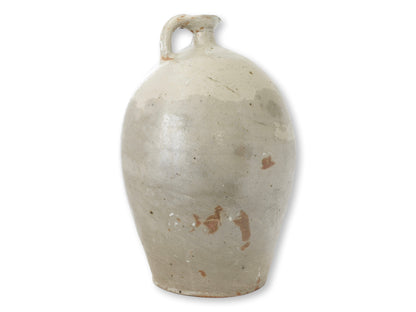 Large Antique French Glazed Terracotta Jug
